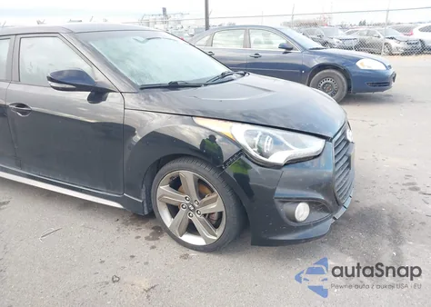 2013 Hyundai Veloster Turbo W/Black from USA, damaged, VIN KMHTC6AE4DU124879